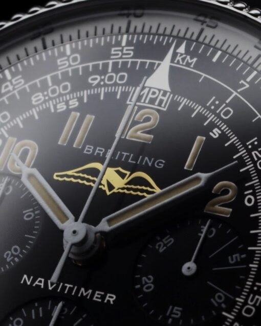 Breitling AB0910371B1X1 Navitimer Re-Edition Stainless Steel Black Dial Watch 41mm - Image 6