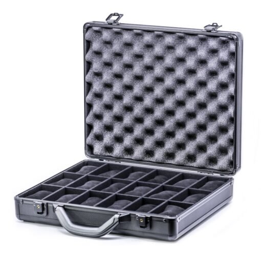 High-End 18-Piece Watch Black Briefcase