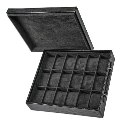 Watch Storage Box/Tray 18 Slots Black - Image 2