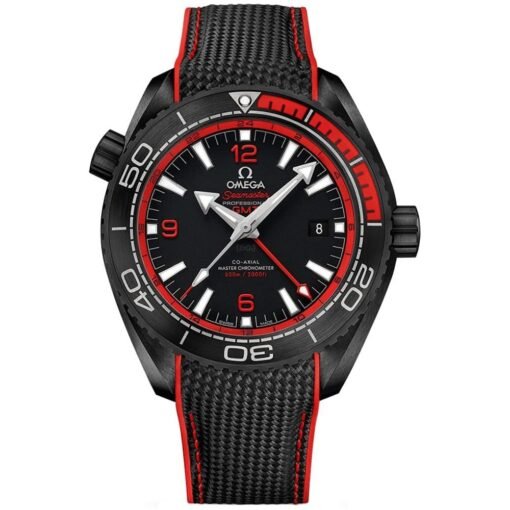 Omega 215.92.46.22.01.003 Planet Ocean 600m Co-Axial Master Chronometer GMT Watch DEEP BLACK