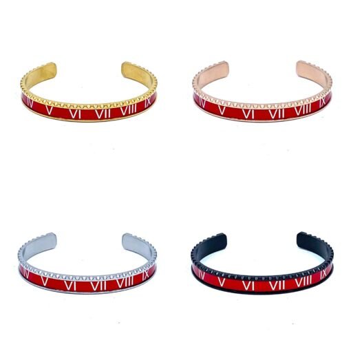 Speedometer Style Bracelet 1pcs Stainless Steel Watch Bangle, Red - Image 2
