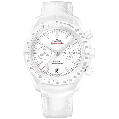 Omega 311.93.44.51.04.002 Speedmaster Moonwatch Co-Axial Chronograph Midsize Watch WHITE SIDE OF THE MOON
