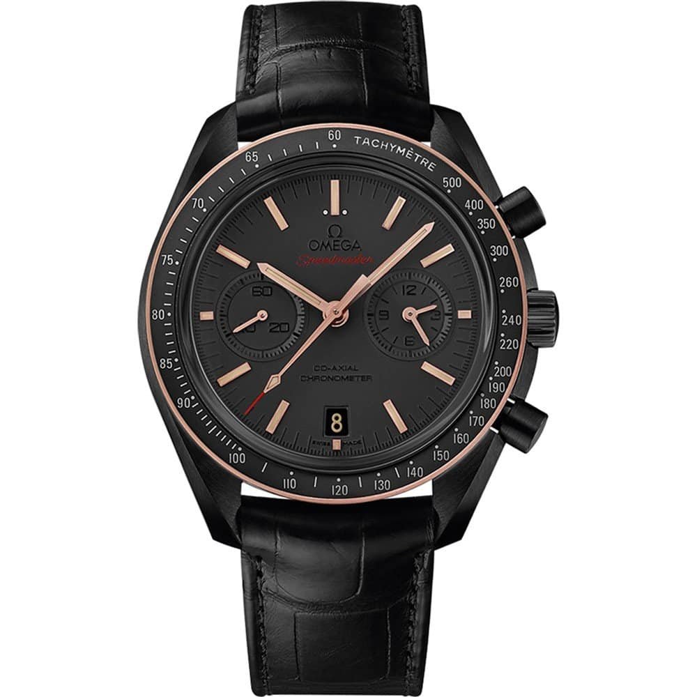 Omega 311.63.44.51.06.001 Speedmaster Moonwatch Co-Axial Chronograph Watch DARK SIDE OF THE MOON SEDNA BLACK