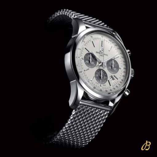 Breitling AB0152121G1A1 Transocean Chronograph 43mm Stainless Steel Silver Dial - Image 3