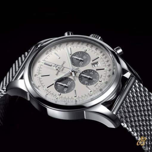 Breitling AB0152121G1A1 Transocean Chronograph 43mm Stainless Steel Silver Dial - Image 4