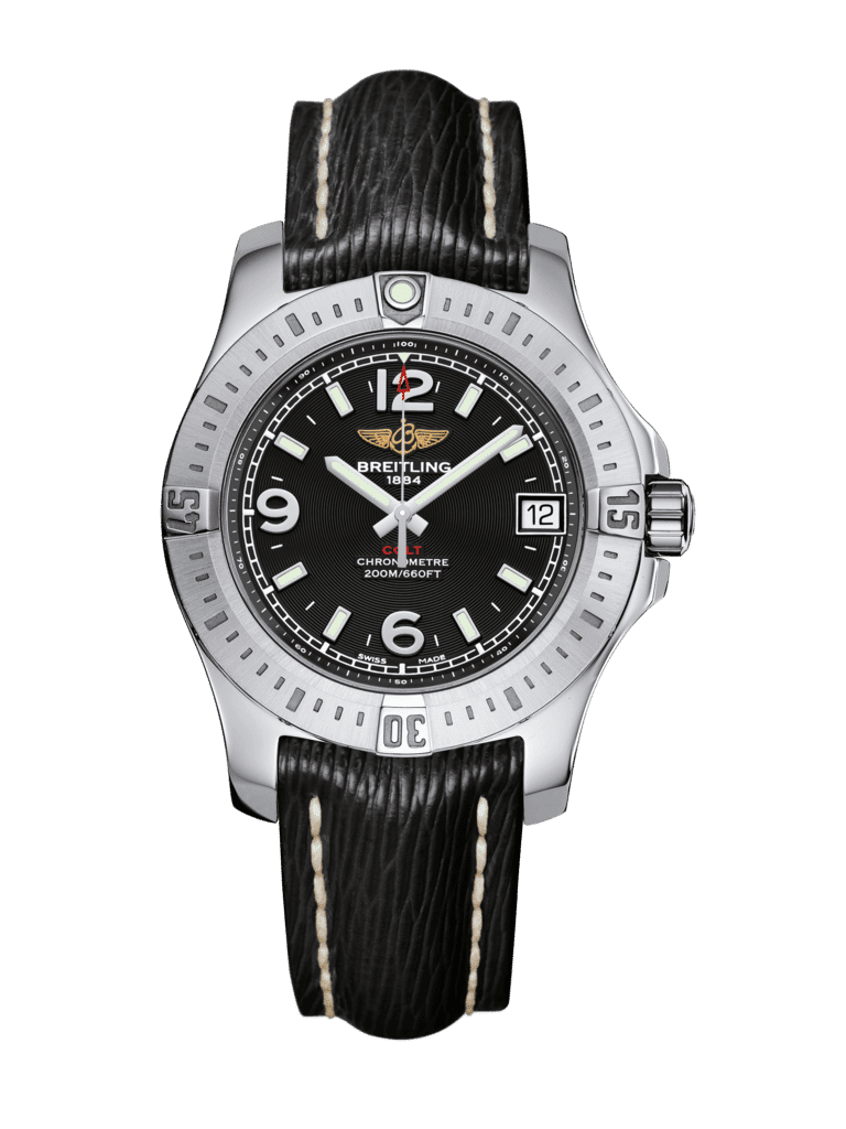 Breitling A74389111B1X1 Ladies Colt 36 Stainless Steel Volcano Black Dial