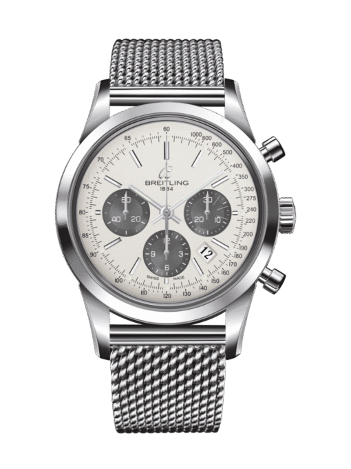 Breitling AB0152121G1A1 Transocean Chronograph 43mm Stainless Steel Silver Dial - Image 2