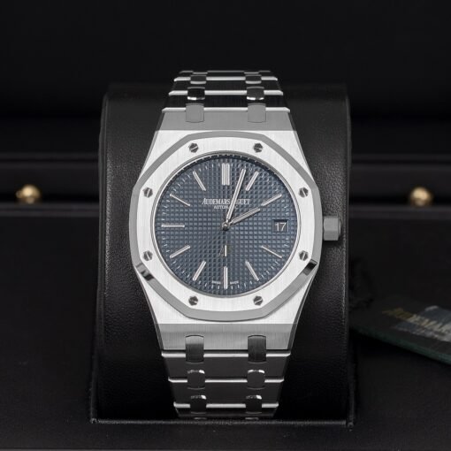 Audemars Piguet 15202ST.OO.1240ST.01 Royal Oak 39mm Blue Dial Extra-thin Stainless Steel Watch - Image 3