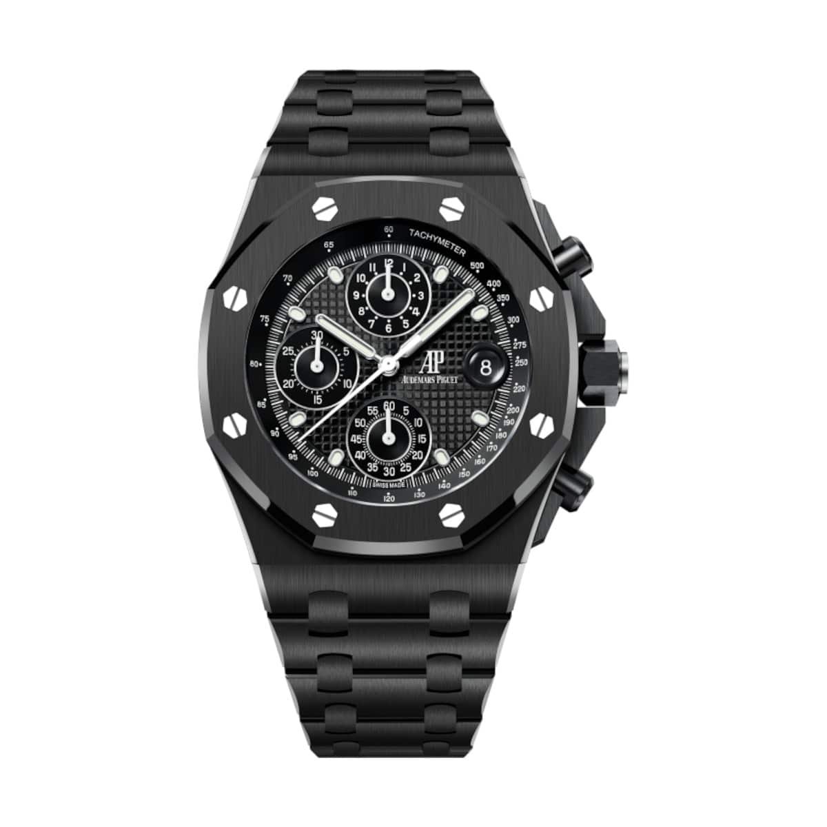 Audemars Piguet 26238CE.OO.1300CE.01 Royal Oak Offshore Black Dial Black Ceramic Bracelet