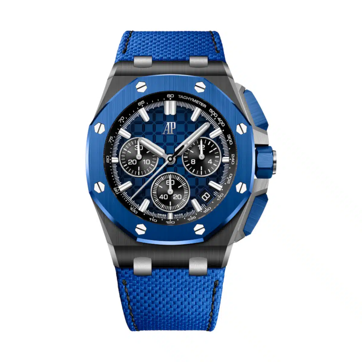 Audemars Piguet 26420CE.OO.A043VE.01 Royal Oak Offshore Blue Dial Blue Calfskin Strap