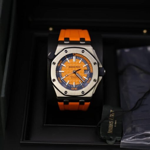 Audemars Piguet 15710ST.OO.A070CA.01 Royal Oak Offshore Diver Orange Dial 42mm Watch - Image 2
