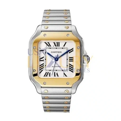 Cartier Santos De Cartier W2SA0007 Automatic Silver Dial Steel and Yellow Gold Men’s Watch