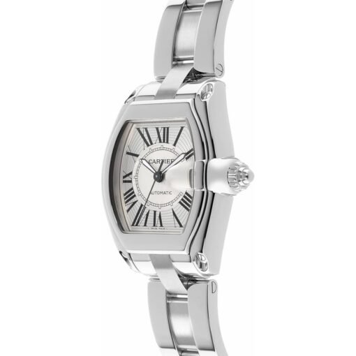 Cartier Roadster W62025V3 Silver Sunray-Effect Dial Steel Bracelet Watch - Image 2