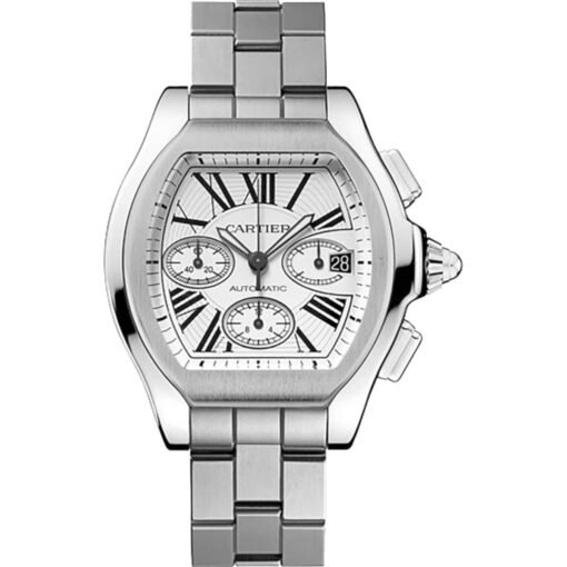Cartier Roadster W6206019 Silver Dial Steel Bracelet Watch