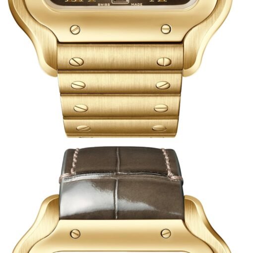Cartier WGSA0095 Santos de Cartier Yellow Gold Sunray Dial Large - Image 2