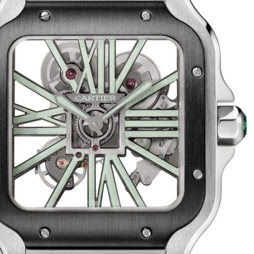 Cartier WHSA0033 Santos de Cartier Luminescent Skeleton Dial Large - Image 3