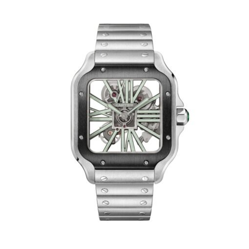 Cartier WHSA0033 Santos de Cartier Luminescent Skeleton Dial Large
