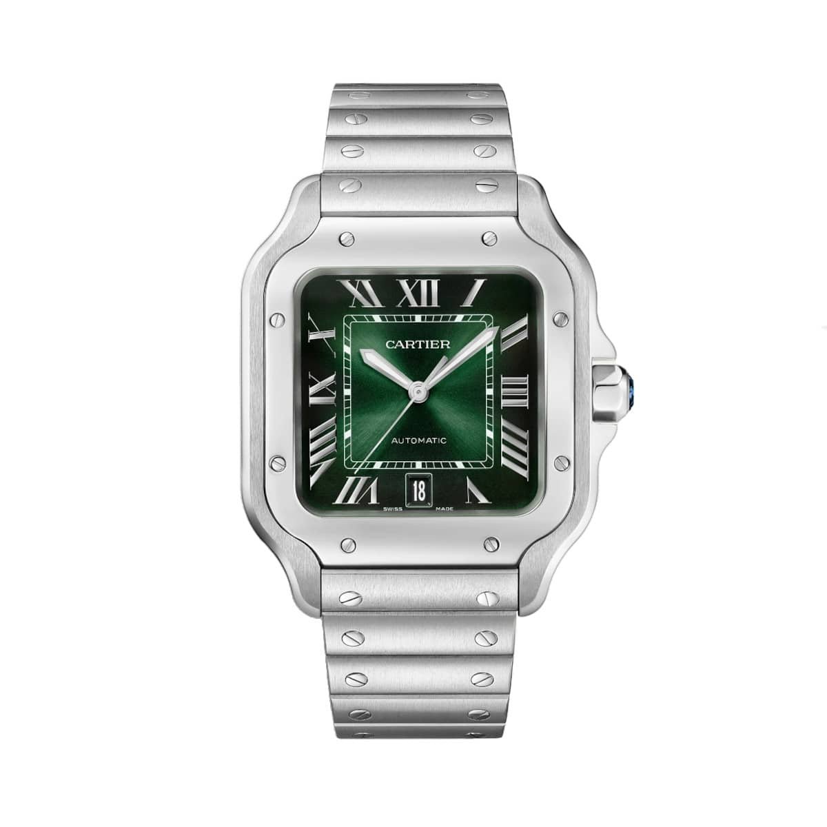 Cartier WSSA0062 Santos de Cartier Graduated Green Dial Large