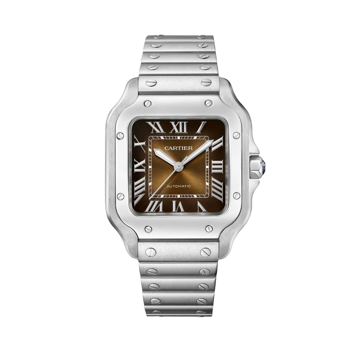 Cartier WSSA0065 Santos de Cartier Brown Sunray Dial Medium