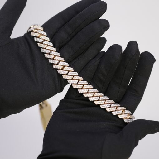 Old Cuban Diamond Pavé-Set 22″ 37.64ct Two-Tone Chain - Image 2