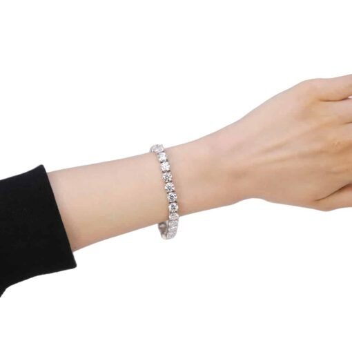 14kt White Gold Diamond Tennis Bracelet - Image 2