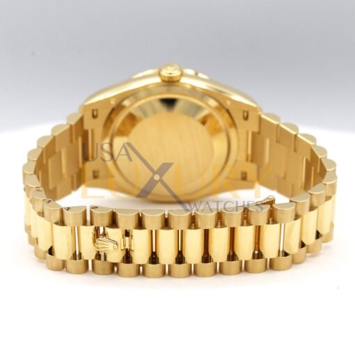 Rolex 128348RBR Day-Date 36 Diamond-Paved Rainbow Sapphire Diamond Bezel Dial Watch - Image 4