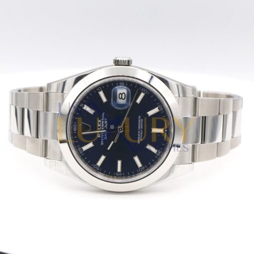 Rolex 126300-0001 Datejust 41 Smooth Bezel Blue Index Dial Oyster Bracelet Watch - Image 2