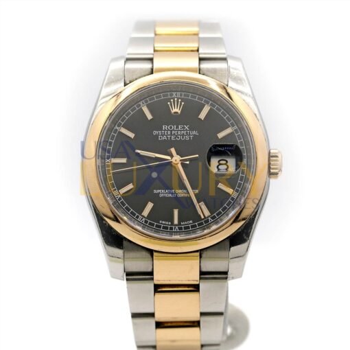 Rolex Datejust 116201 Two Tone Stainless Steel & Everose Gold  Black Dial 36mm - Image 4