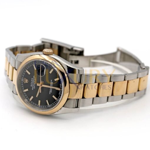 Rolex Datejust 116201 Two Tone Stainless Steel & Everose Gold  Black Dial 36mm - Image 5