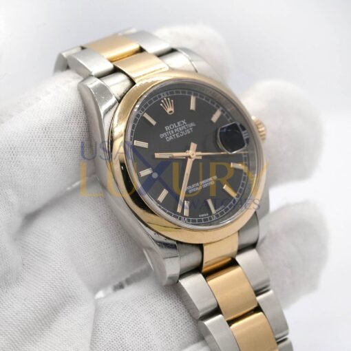 Rolex Datejust 116201 Two Tone Stainless Steel & Everose Gold  Black Dial 36mm - Image 9