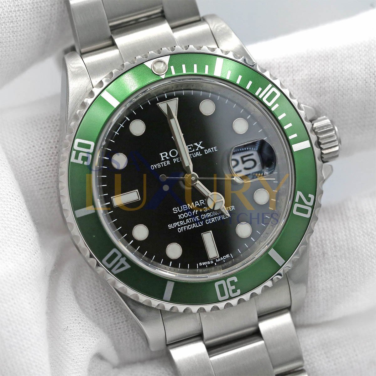 Rolex Kermit Submariner 16610LV Automatic Chronometer Black Dial Men’s Watch - Image 5