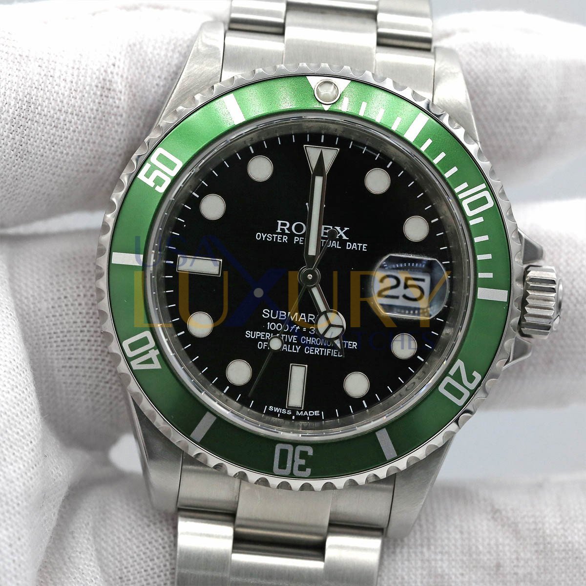 Rolex Kermit Submariner 16610LV Automatic Chronometer Black Dial Men’s Watch - Image 2