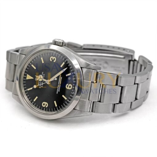 Rolex Explorer 1016 Black Dial Stainless Steel Oyster Bracelet Automatic Men’s Watch - Image 5