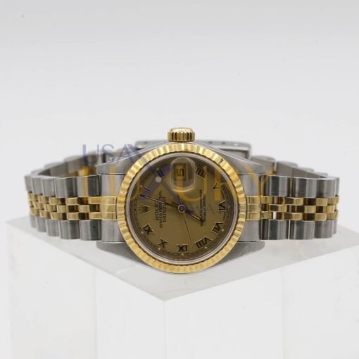 Rolex Datejust 69173 Champagne Dial Roman 18k Yellow Gold And Stainless Steel - Image 2