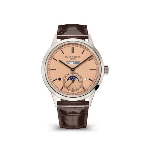 Patek Philippe 5236P-010 GRAND Complications Opaline Rose-Gilt Dial Brown Alligator Watch