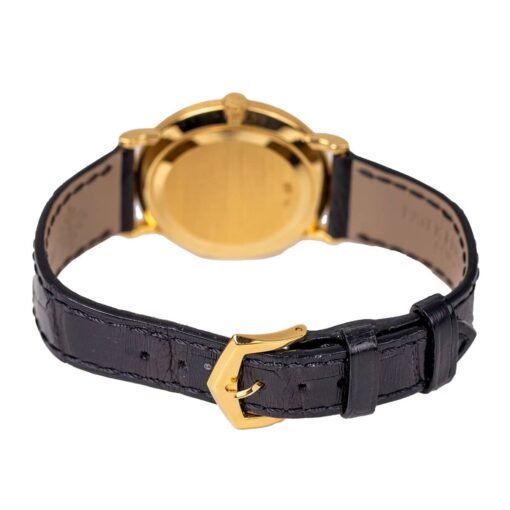 Patek Philippe 3919J-001 Calatrava 33mm 18k Yellow Gold White Dial Black Leather Strap Watch - Image 5