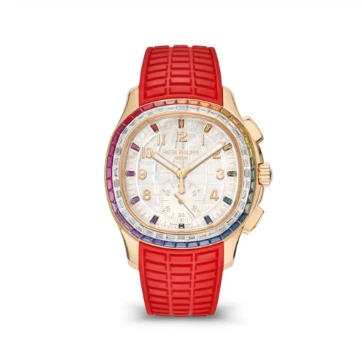 Patek Philippe 7968-300R-001 Aquanaut White Mother-of-Pearl Dial Red Composite Strap