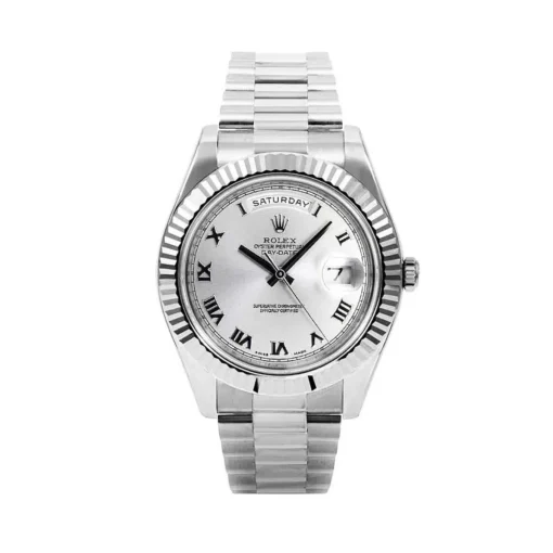 Rolex Day-date II 218239 Fluted Bezel Roman Dial 41mm Watch