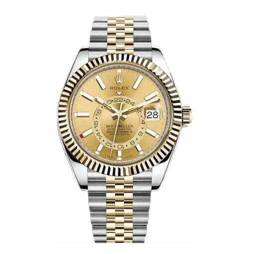 Rolex 326933-0004 Sky-Dweller Champagne Dial Jubilee Watch