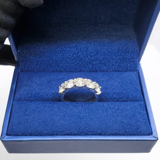 Platinum Ring 5 Stone Round Natural Diamonds Brilliant Cut GIA Certified 3.03 ctw - Image 2