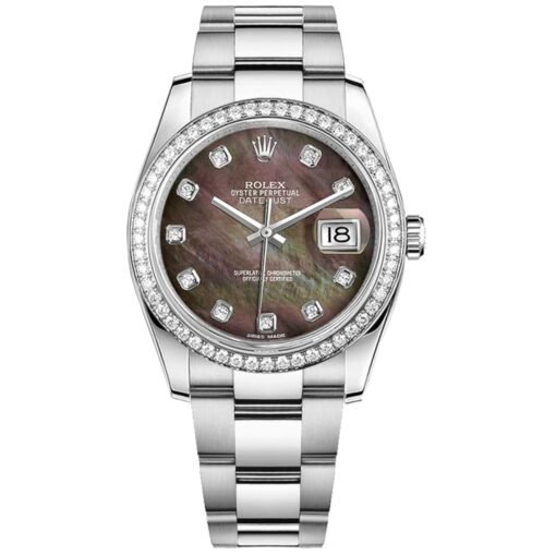 Rolex Datejust 36mm 116244-0019 Black Mother-of-Pearl Dial Oyster Bracelet