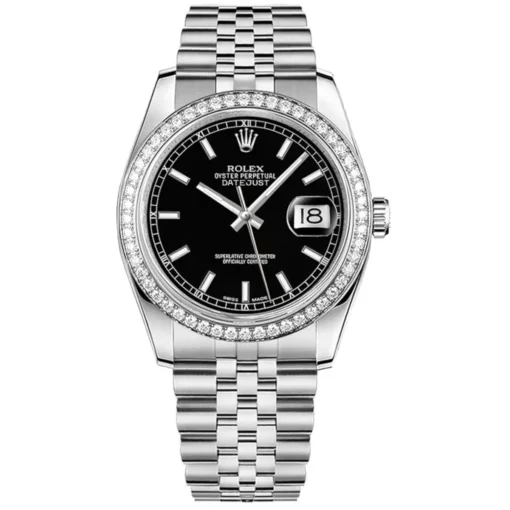 Rolex Datejust 36mm 116244-0043 Black Dial Jubilee Bracelet