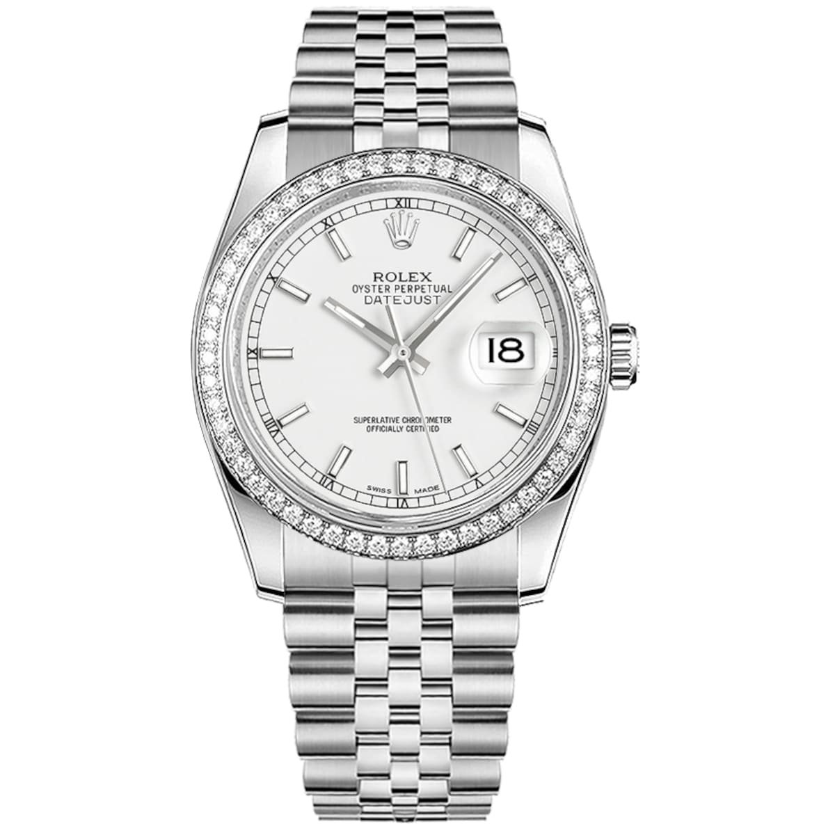 Rolex Datejust 36mm 116244-0064 White Dial Jubilee Bracelet