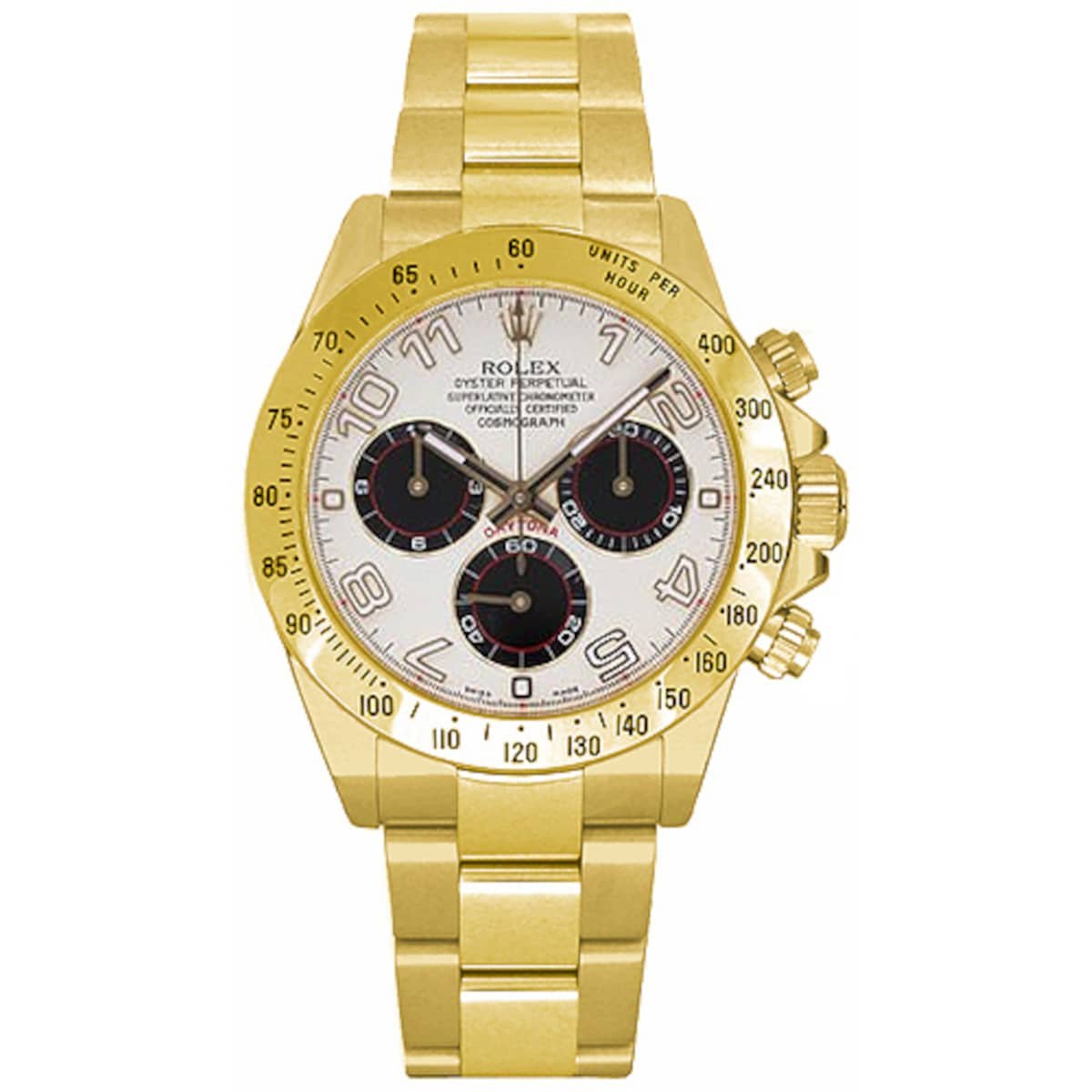 Rolex 116528-0038 Daytona Yellow Gold 40mm Ivory Dial