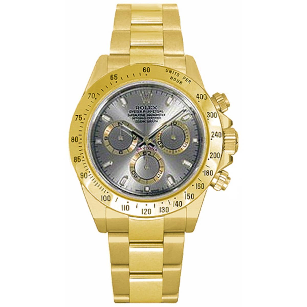 Rolex 116528-0044 Daytona Yellow Gold 40mm Grey Dial