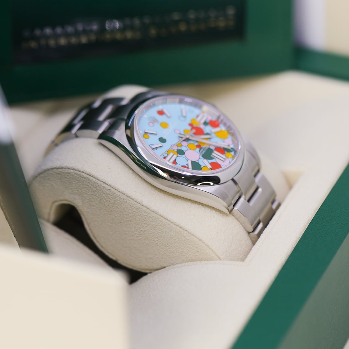 Rolex Oyster Perpetual 124300-0008 Turquoise blue Celebration Dial - Image 5
