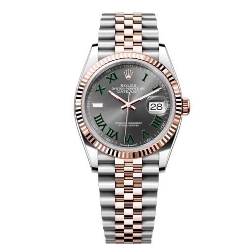 Rolex Datejust 126231-0029 Wimbledon Dial Oystersteel and 18K Rose gold Jubilee Bracelet Watch