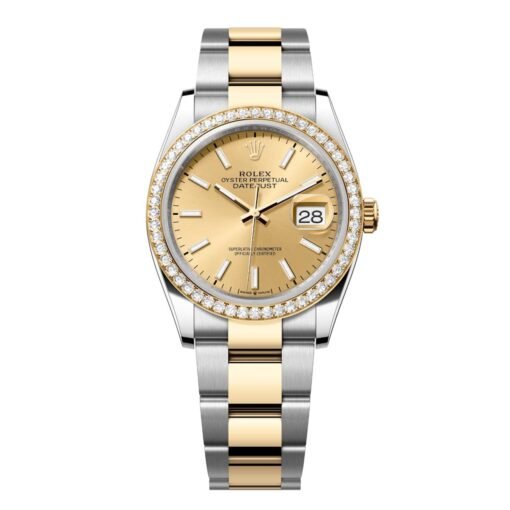 Rolex Datejust 126283RBR-0002 Champagne 36mm Dial Oyster Bracelet Watch
