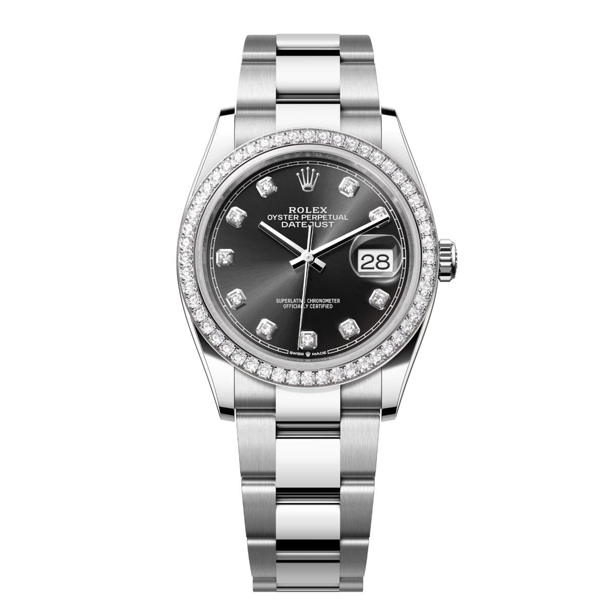 Rolex Datejust 126284RBR-0020 Black Dial 36mm Oyster Bracelet