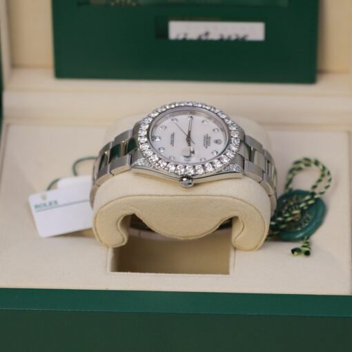 Rolex 126300 Datejust 41mm Aftermarket Mother of Pearl Diamond Dial, Diamond Bezel and Lugs Watch - Image 5